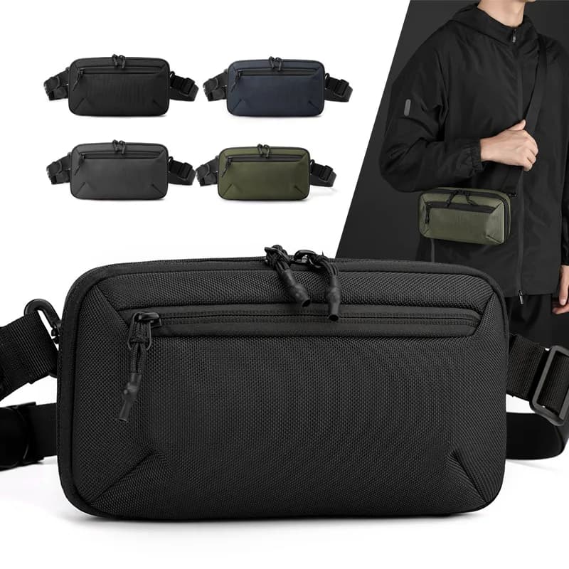 Borsa da cintura impermeabile da uomo Fashion Chest Pack marsupio impermeabile da uomo sport all'aria aperta marsupio borse a tracolla da viaggio da uomo