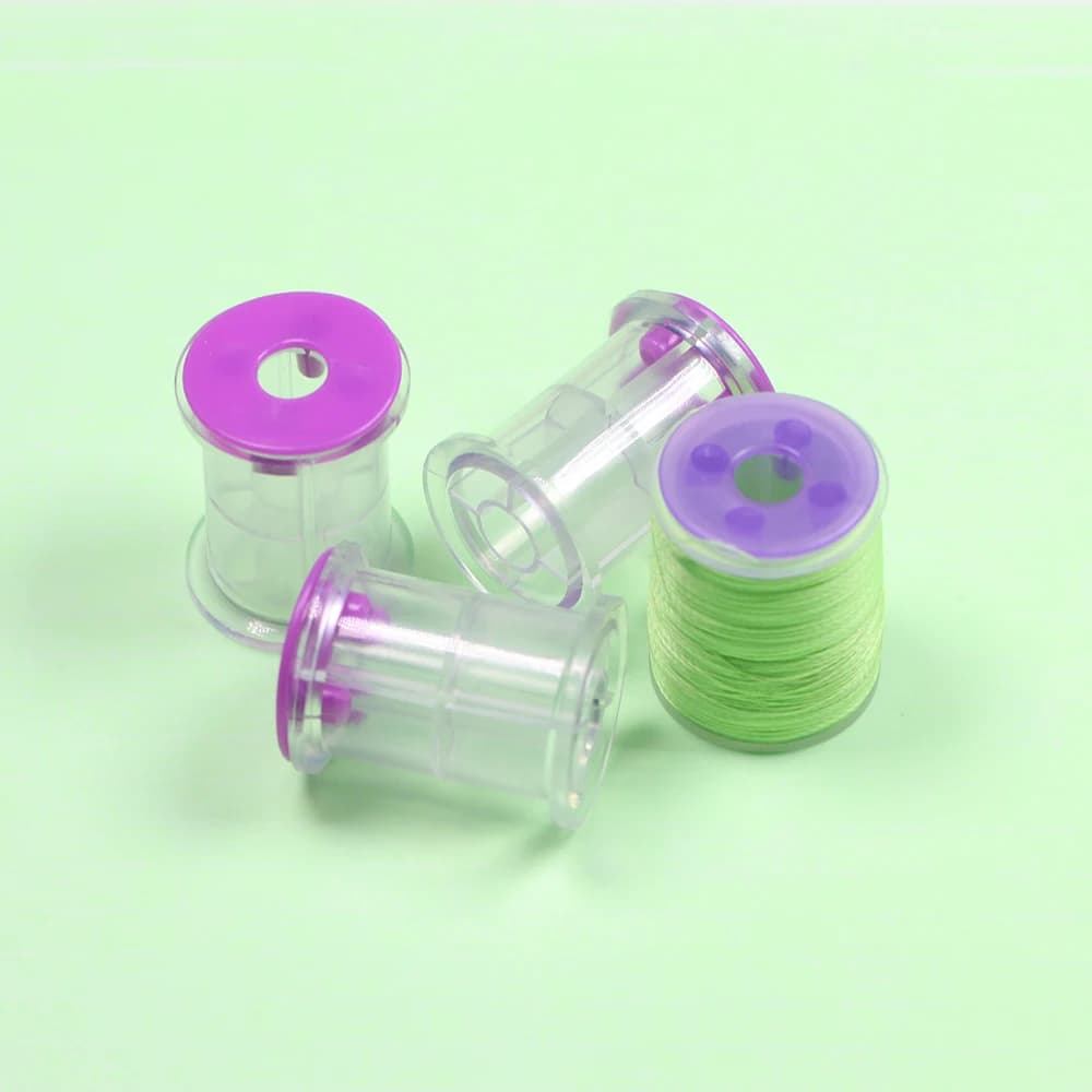 4/9 Bobine Vuote Standard con Tappo a Fibbia in Materiale Polimerico Traslucido per Filo da Pesca a Mosca
