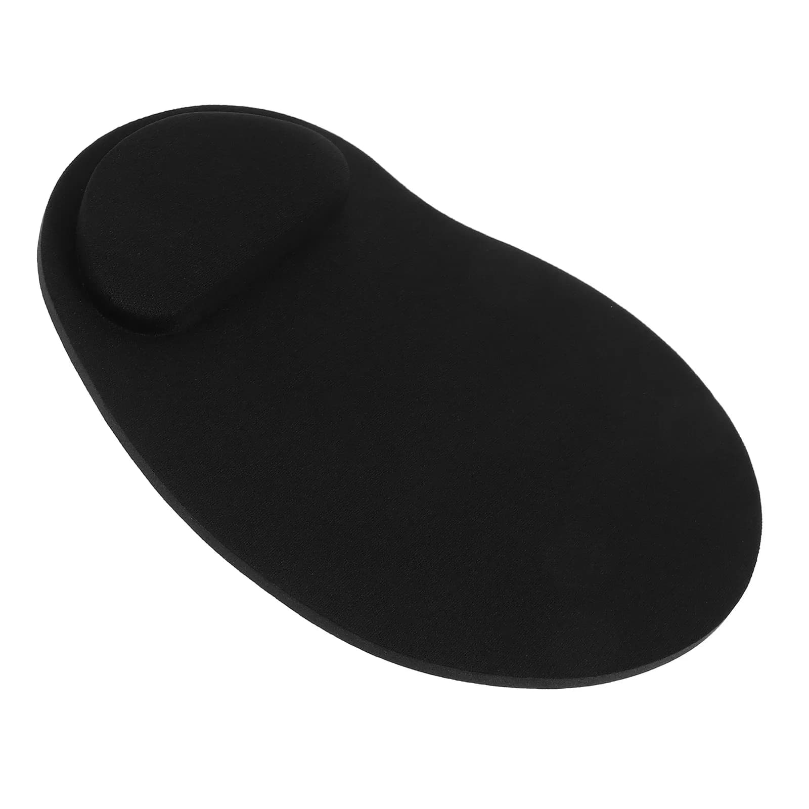 Tappetino per Mouse Ergonomico Nero Antiscivolo con Supporto per Polso in Silicone per Ufficio, Gaming e Viaggi