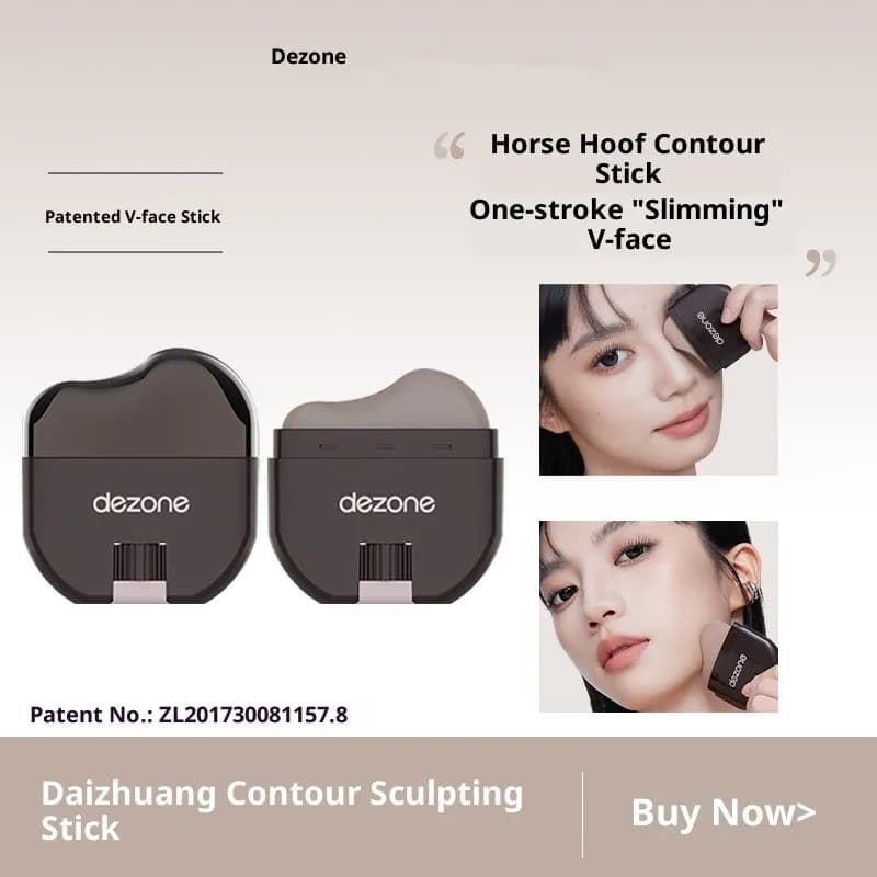 DEZONE Stick Contouring Impermeabile Altamente Pigmentato, Polvere Modellante e Ombreggiante, Facile da Sfumare, Lunga Durata, Strumento per il Trucco Viso a V