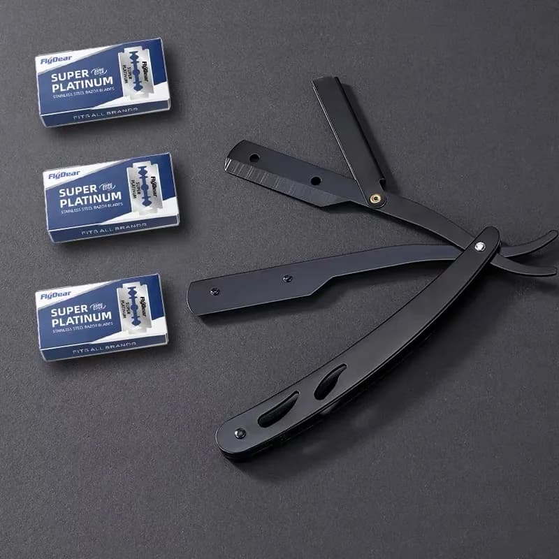 Men's Razors Barbiere Straight Edge Barba Shaning Tools Satety Stainless Steel Folding Knife Hair Removal Razor