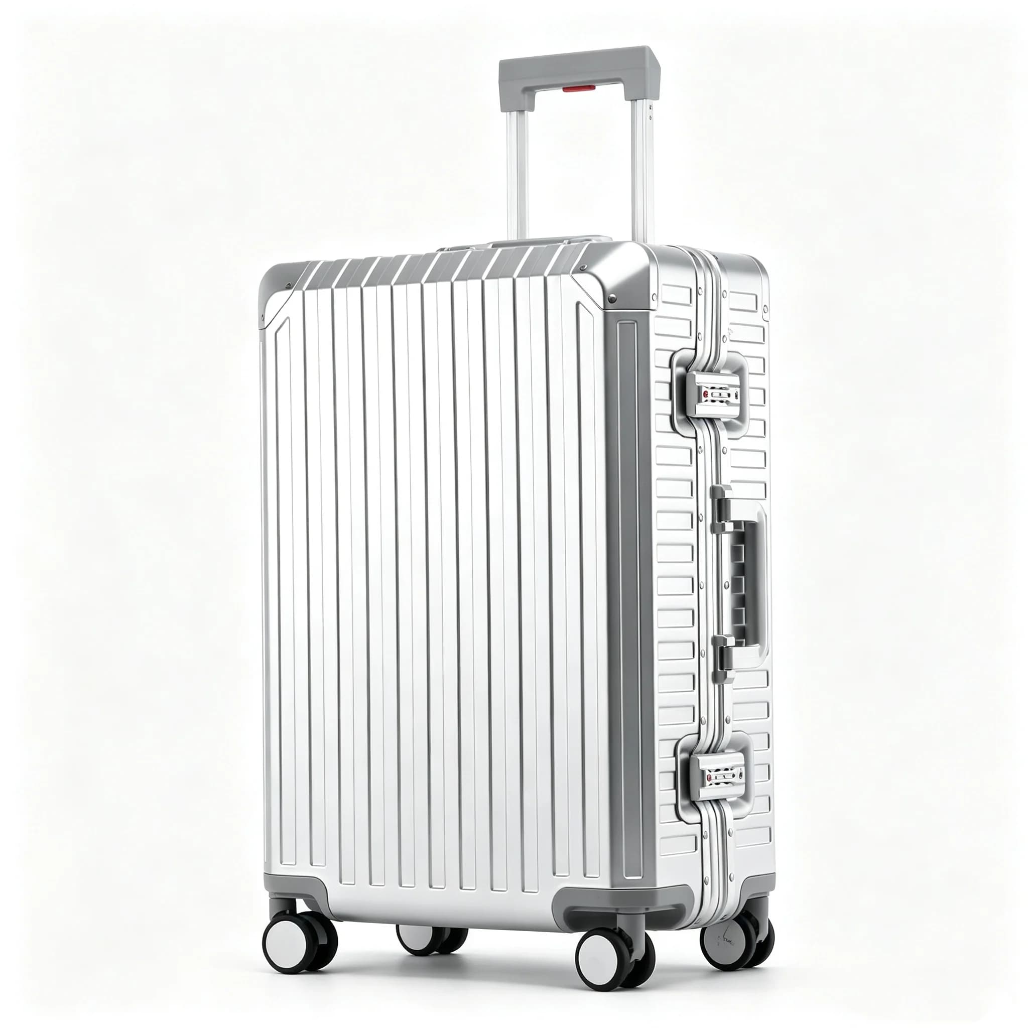 100% Aluminum-magnesium Alloy Rolling Luggage Luxury Business Men Suitcase with Spinner Wheels TSA Lock Travel 20/24/26/29inch