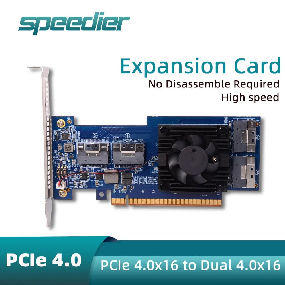 NUOVA scheda di espansione scheda grafica SSD per disco rigido PCIe 4.0 X16 a NVMe Split libero PEX88048 per GPU esterno NIC U.2 M.2 X16/X8/X4