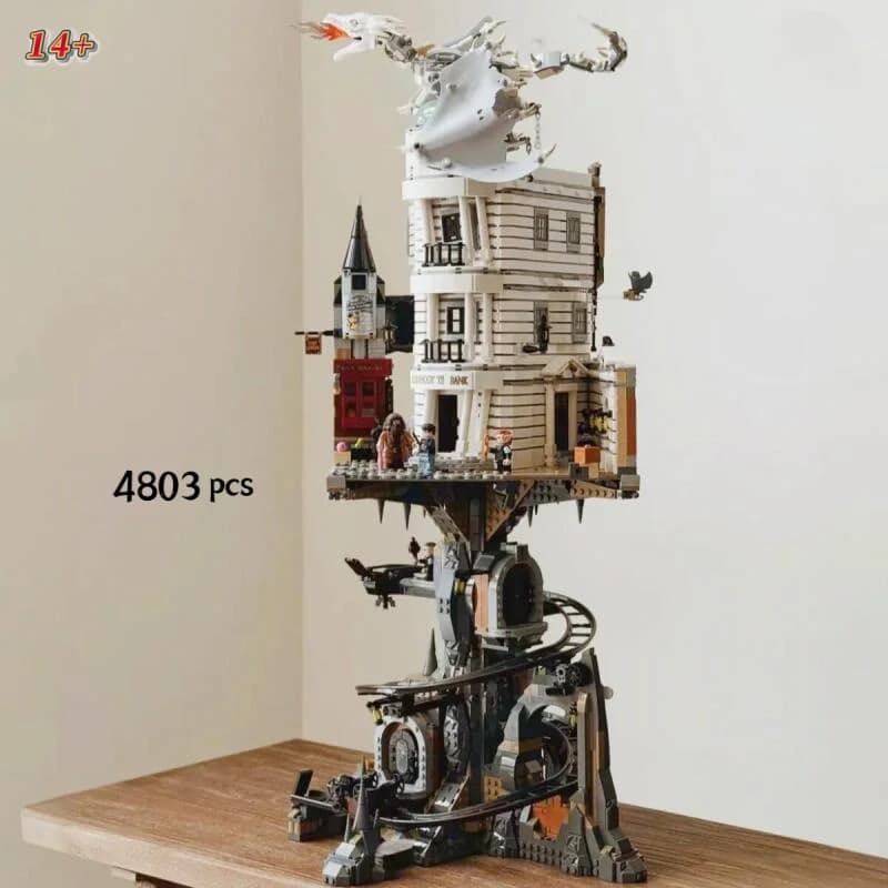 Street View Model Kit Bank Cities Building Blocks Sets MOC 76417 Compatible With Particles Suitable For Christmas Birthday Gifts