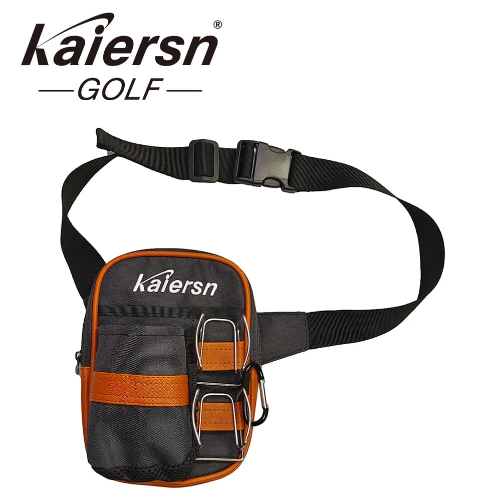 Borsa da golf da parco Kaiersn di alta qualità, con marsupio con 2 clip per palline, borsa per accessori da golf