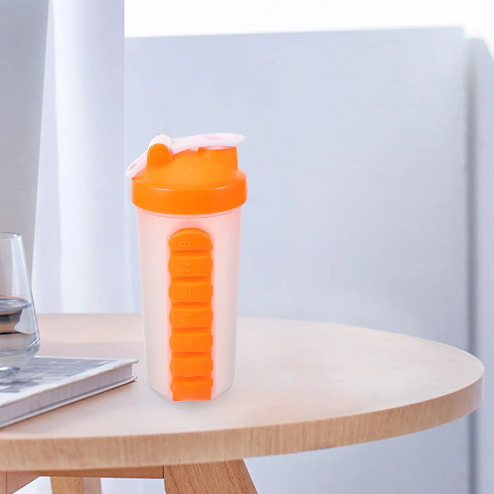 Protein Powder Water Bottle Portable Large Capacity Sports Shaker Cup Pills Box Fitness Bottle Reusable Sports Water Container
