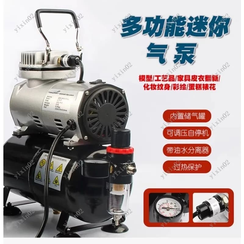 Kit Compressore TC-20T TC-80T, Pompa d'Aria Portatile per Modellismo e Pittura