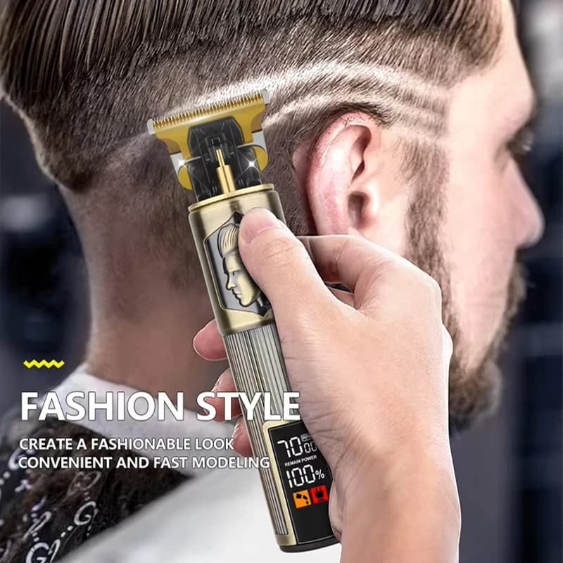 Vintage T9 Hair Clipper Professional Carving USB Fast Rechargeable Beard Hair Trimmer For Mens Provide Portable Precise Shaving