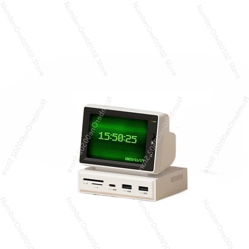 Docking Station per Desktop con Schermo Secondario per Computer, Chassis per Monitoraggio AIDA64, Display della Temperatura del Host su Piccolo Schermo