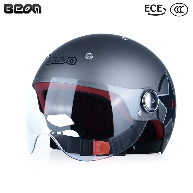 Casco da moto da uomo estivo Scooter BEON Electric Boy Accessori per motociclisti Caschi da bicicletta da motocross da donna