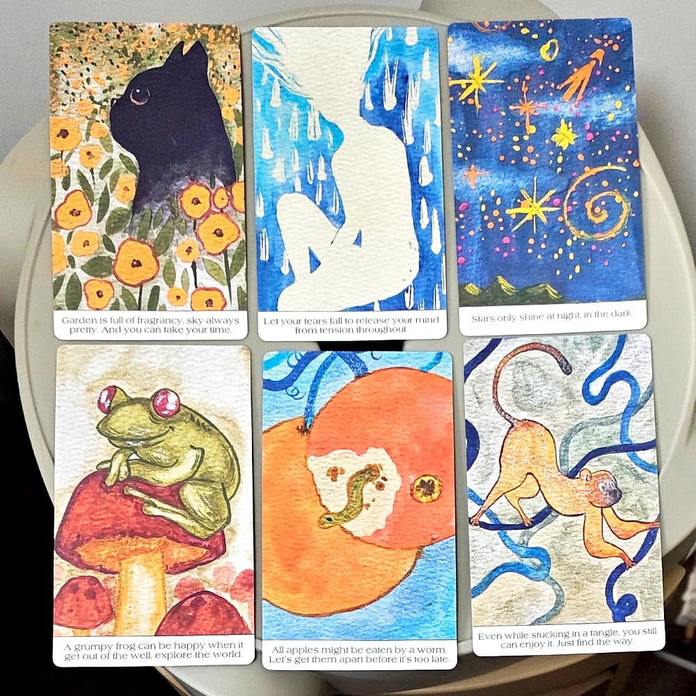 Think Oracle Deck: 35 Carte Dipinte a Mano per Intuizione e Resilienza Emotiva