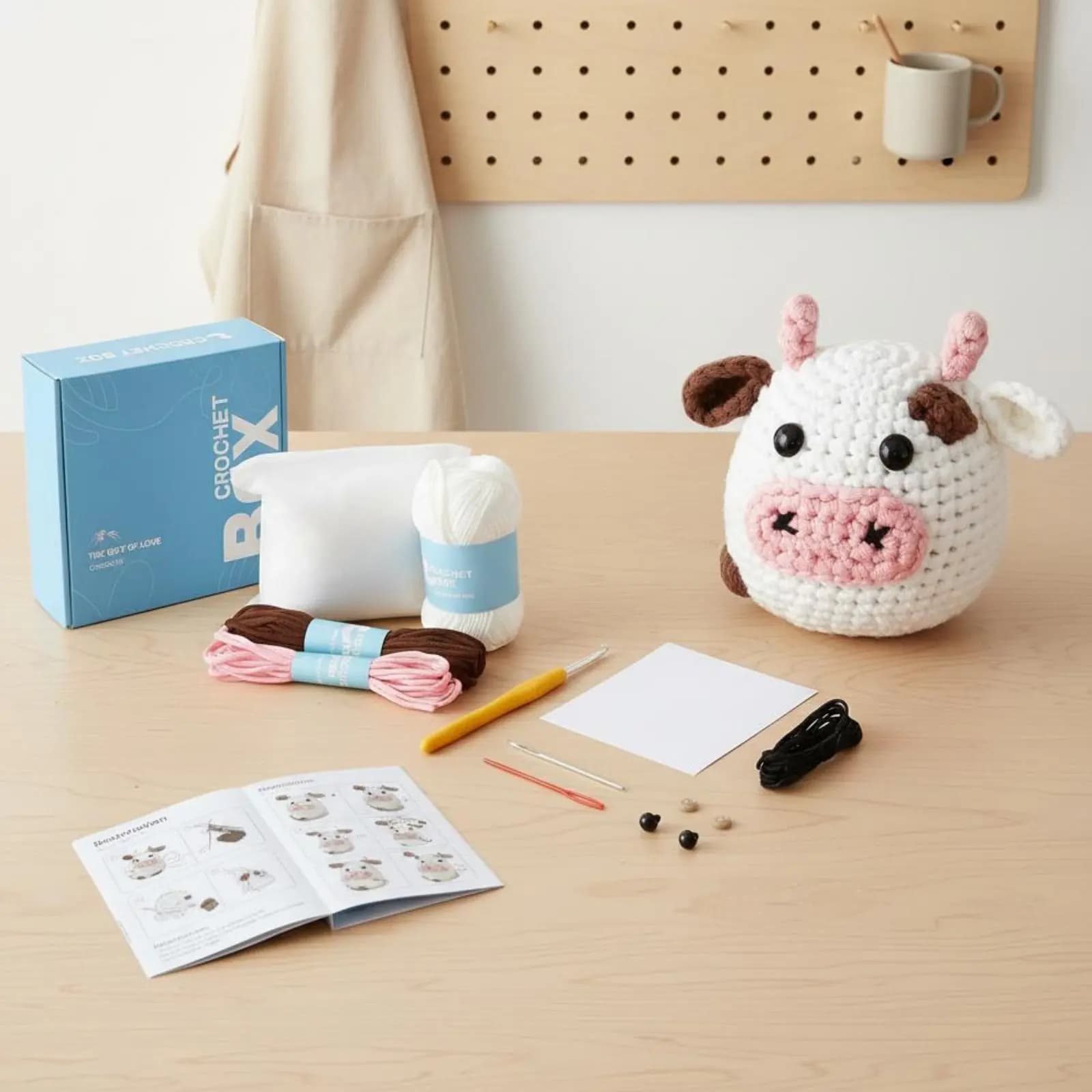 Kit per Principianti per Realizzare Creature all'Uncinetto, Regalo Artigianale Ispirato, Kit per Creare Peluche, Accessori per Hobby per Bambini