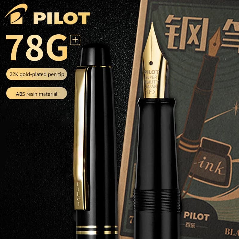 Japan PILOT 78G+ Fountain Pen Limited Gift Box Set for Writing Calligraphy Pen with Ink Dispenser Beginners Office Supplies