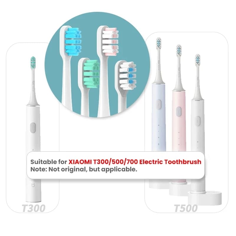 Replacement heads for toothbrush for Xiaomi T300 T500 T700 electric toothbrush Mijia nozzle with vacuum packaging with dust cover