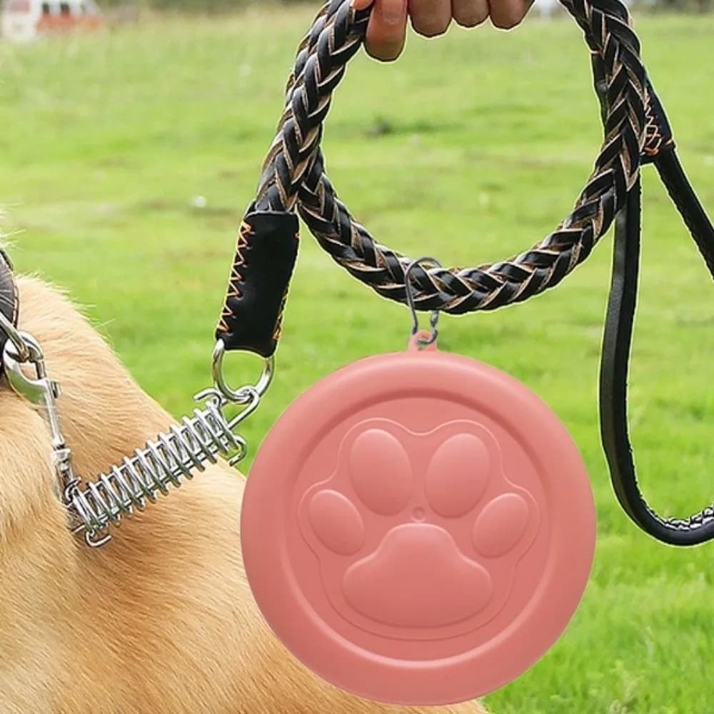 Ciotola da Viaggio per Cani a Doppio Uso, Portatile e Antigoccia, Pieghevole con Coperchio, per Uso Esterno