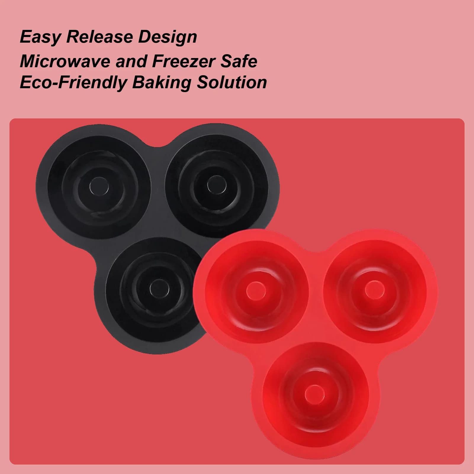 Air Cooler Silicone Diaper Mould Heat Resistant Silicone Tray Silicone Tray 3 Holes Non-stick Silicone Tray for Baking Snacks for Cookies and Cakes