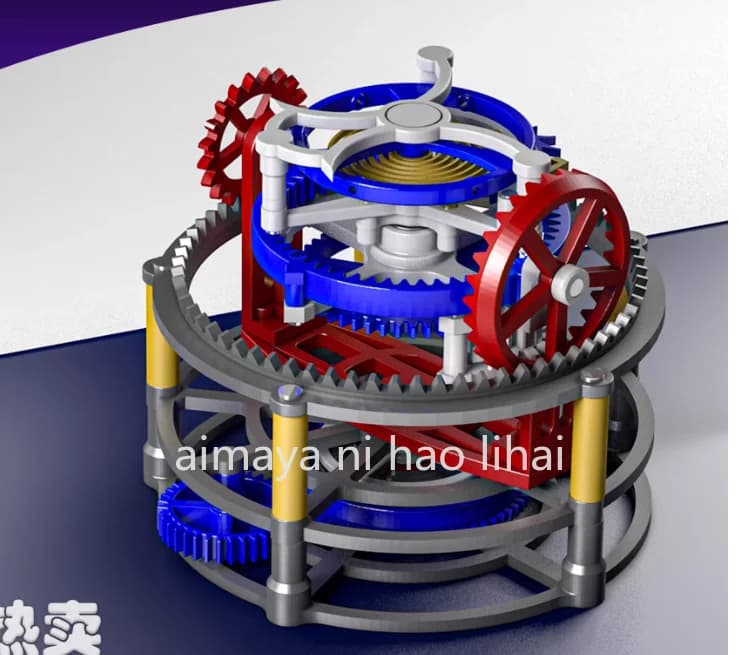 Produzione Fai-da-Te di Modelli Tourbillon, Stampa 3D di Orologi a Pendolo Meccanici, Principio della Struttura Interna, Alimentazione a Molla