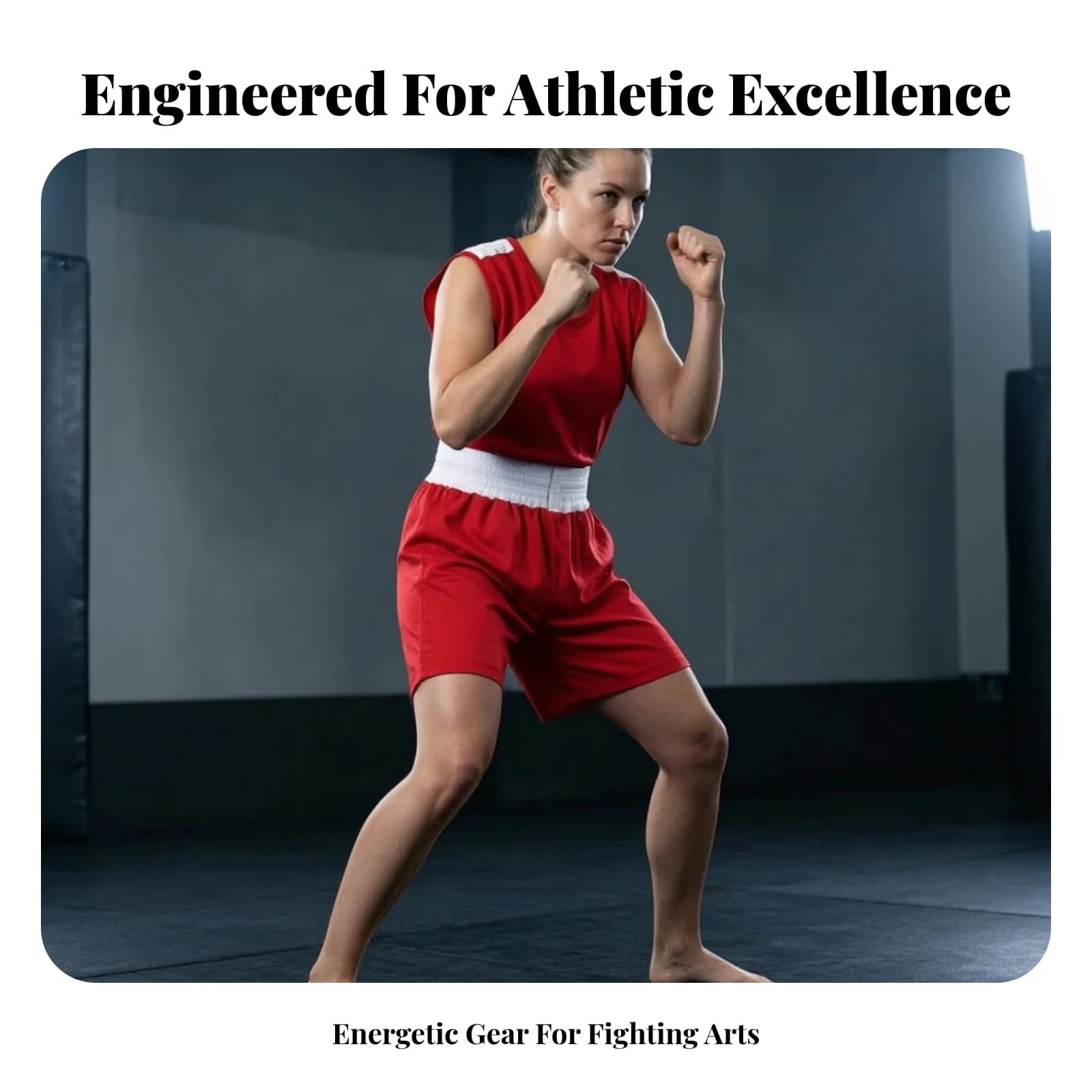 Full Range of Motion Lightweight Boxing Training Outfit Contrast Trim Boxing Top and Shorts Sports Apparel Sportswear Set
