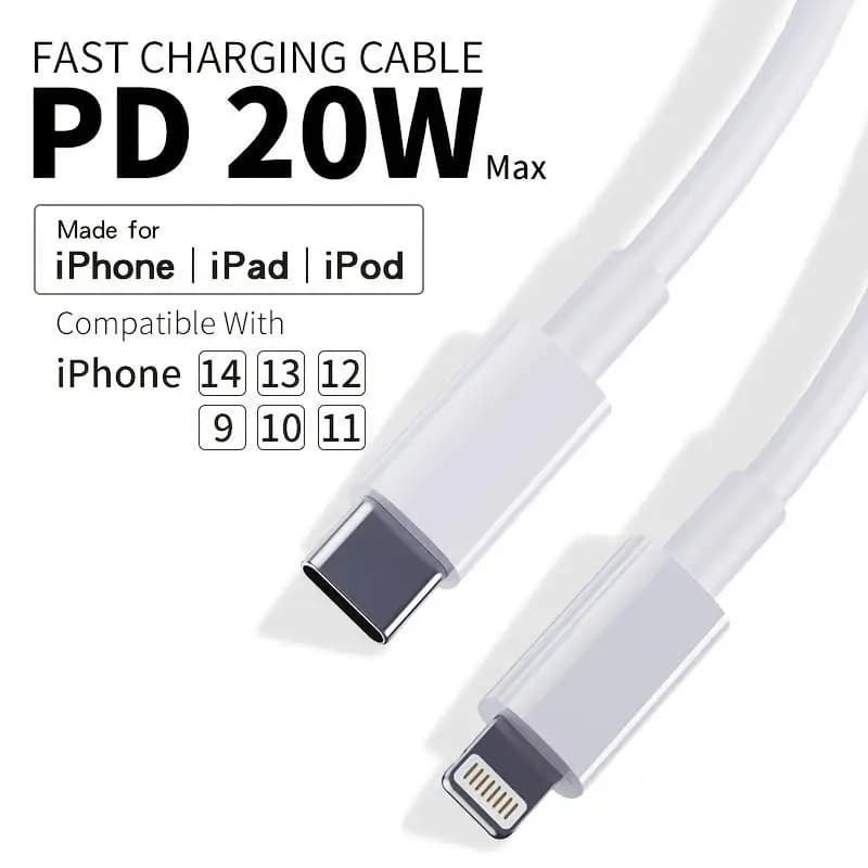 Cavo LAIHONEN PD 20W Carplay USB-C a Lightning 480Mbps 3.3/6.6/10FT, per iPhone 17-16 Pro Max 14-6 iPad AirPods