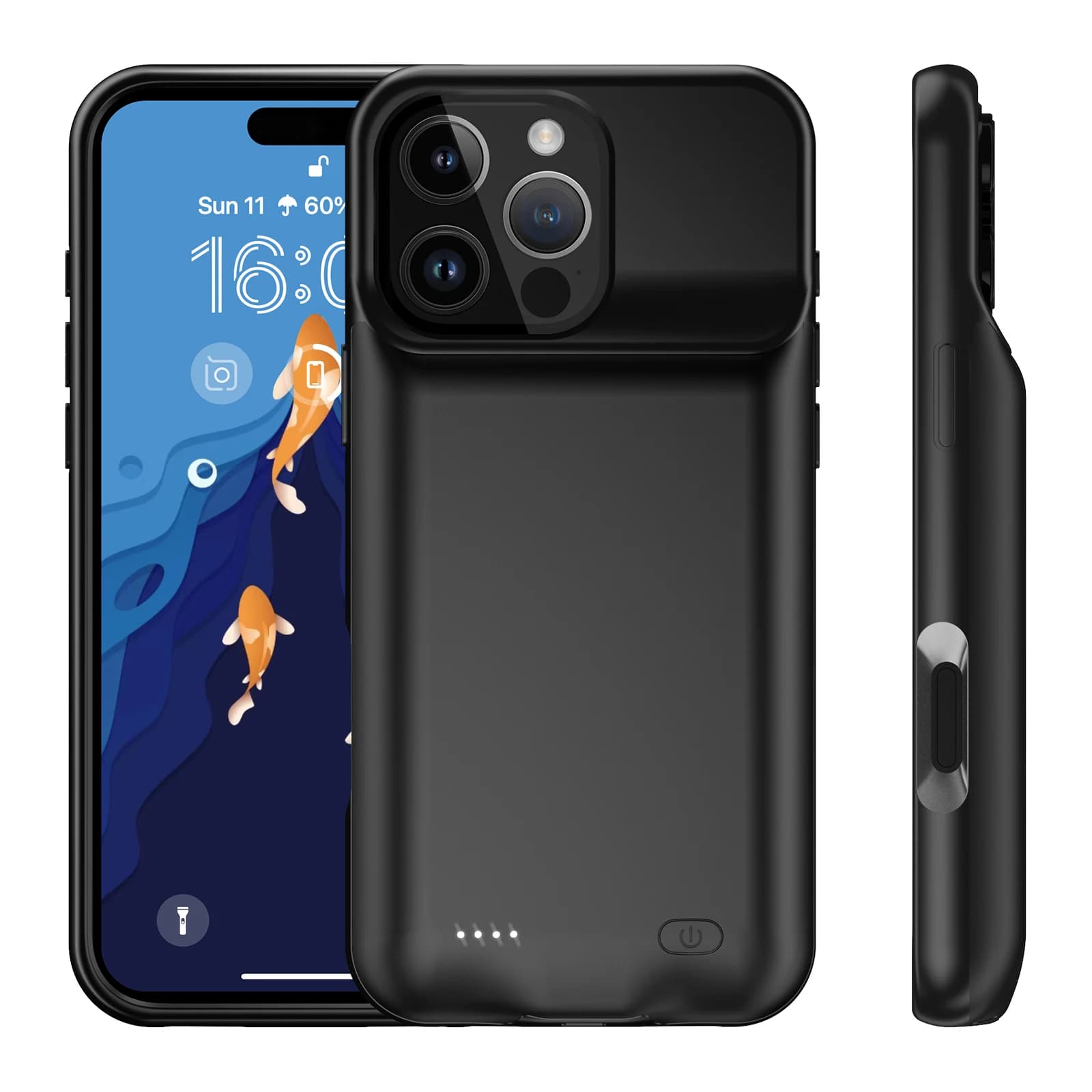 Custodia per batteria per iPhone 16 Pro Max/16 Pro/16 Plus/iPhone16 Power Bank portatile Custodia di ricarica ricaricabile batterie externe funda