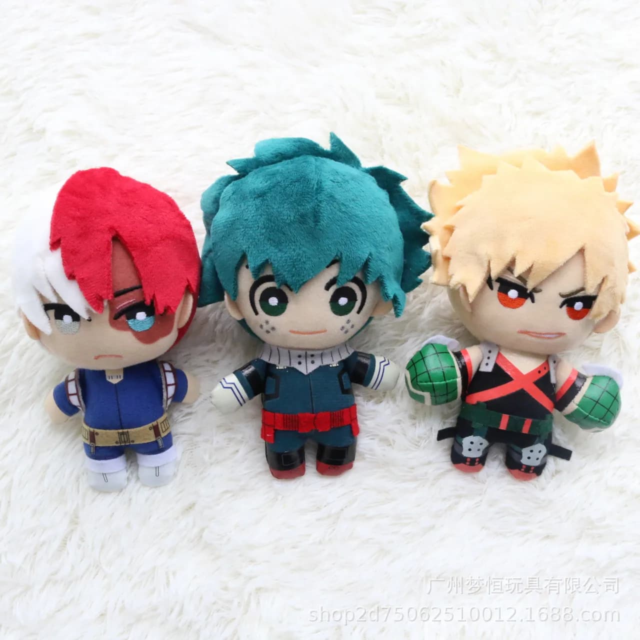 Anime Midoriya Izuku Bakugou Katsuki Todoroki Shoto Portachiavi in peluche Figura Cosplay Accessori per cartoni animati Puntelli