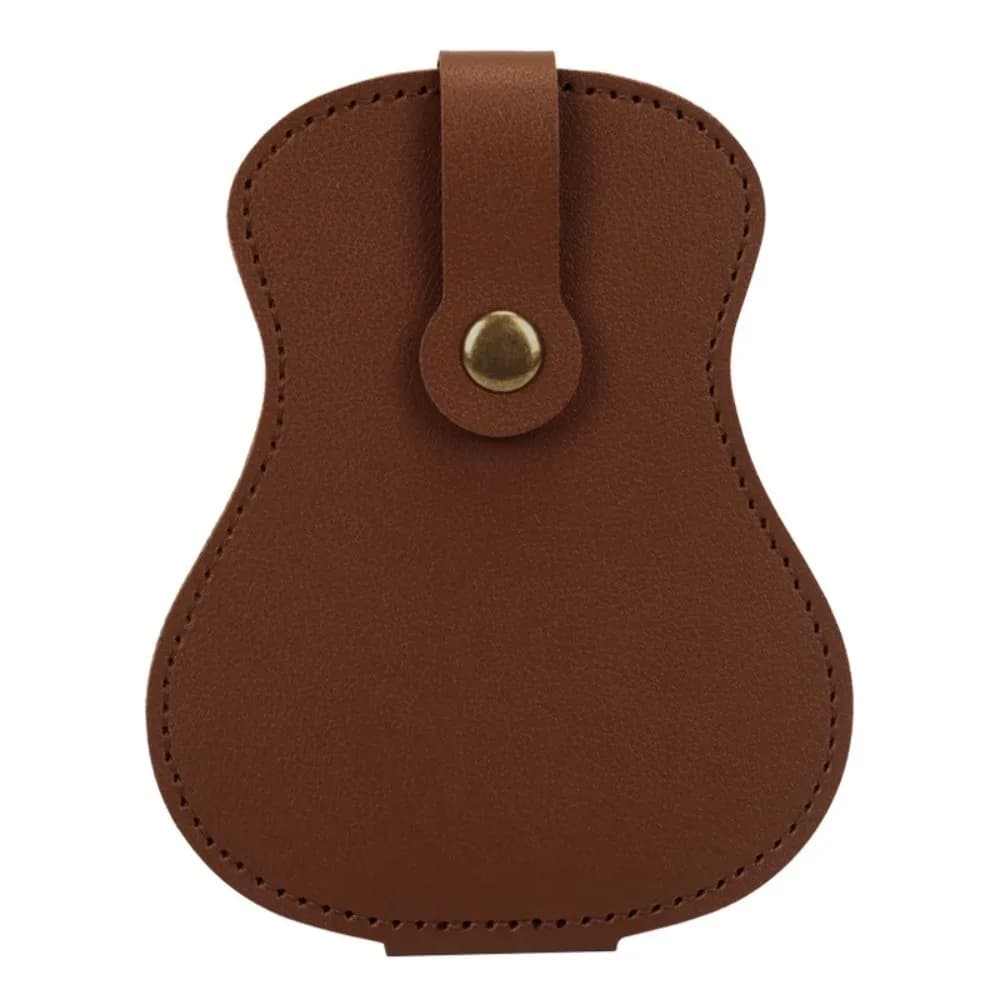 Durable PU Leather Guitar Pick Bag Guita Shape Exquisite Picks Storage Case Large Capacity Guitar Pick Holder