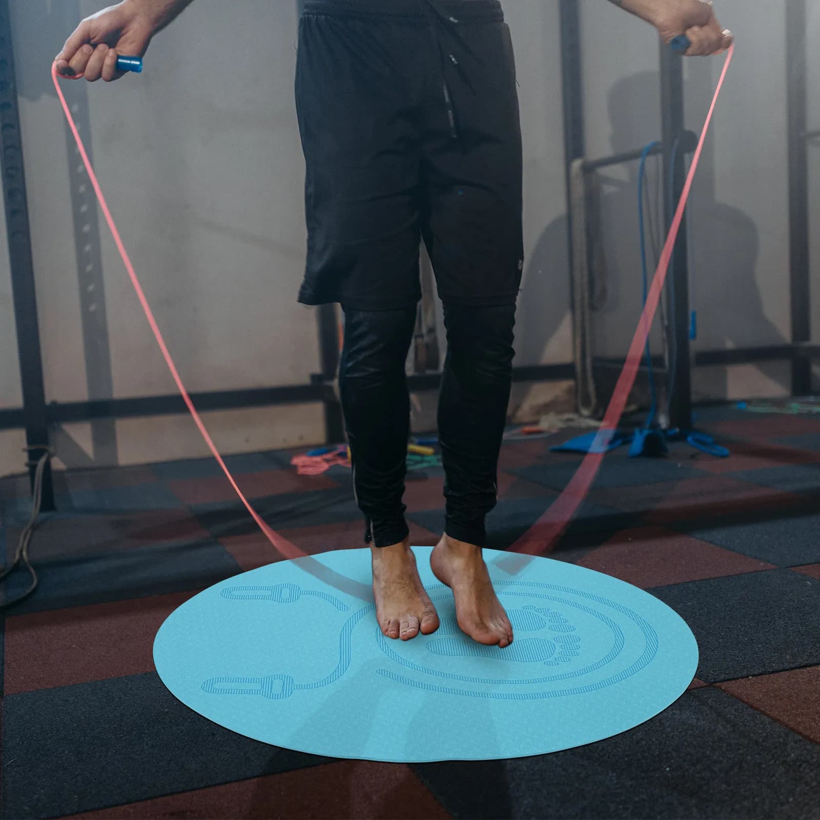 TPE Anti-slip Mat for Jumping with Support for Plantar Arch, Soundproof, for Adult Earth Exercises