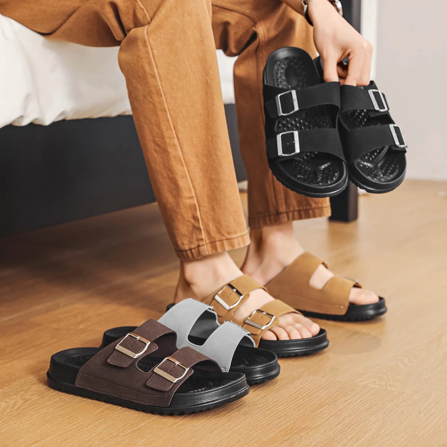 Summer Men's Sandals Comfortable Slippers Outdoor Beach Holiday Comfortable Men's Slippers For Men's Shoes