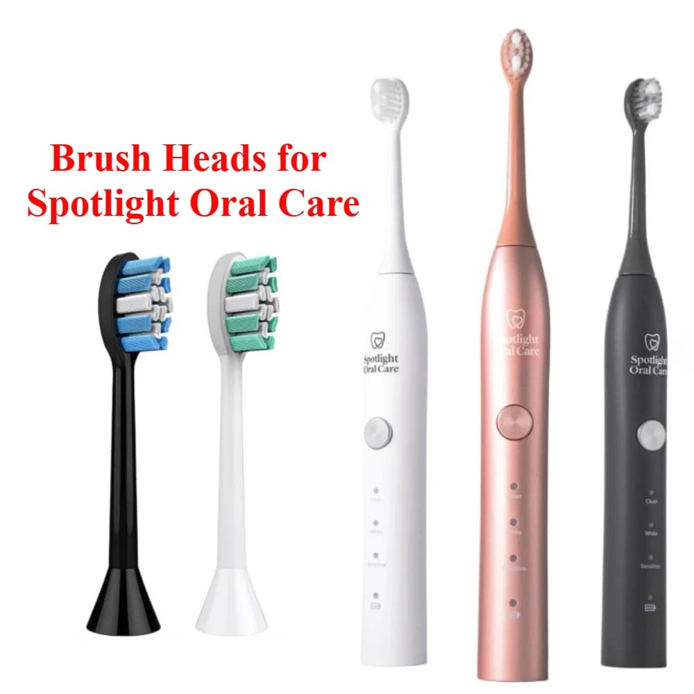 8 Replacement heads for Sonic Spotlight Oral Care Electric Toothbrush, Soft Fiber Dupont Seeds, Sealed Package