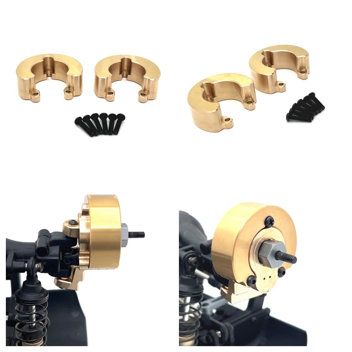 Easy Control 1/10 YK4106 YK4107 Accessori per veicoli telecomandati - Aggiornamento in metallo - Ottone - Blocco pesi ruota anteriore