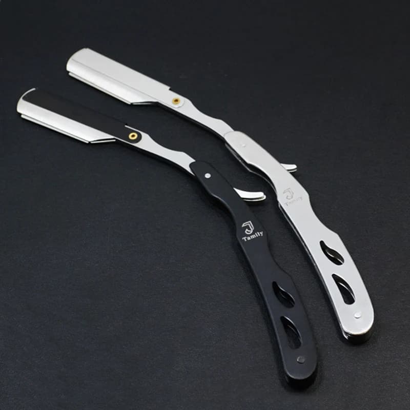 Folding Razor Barber Razor for Men Folding Handle Stainless Steel Shaving Shaft Shaft Shaver Haircut Shaping Shaver for Eyebrow