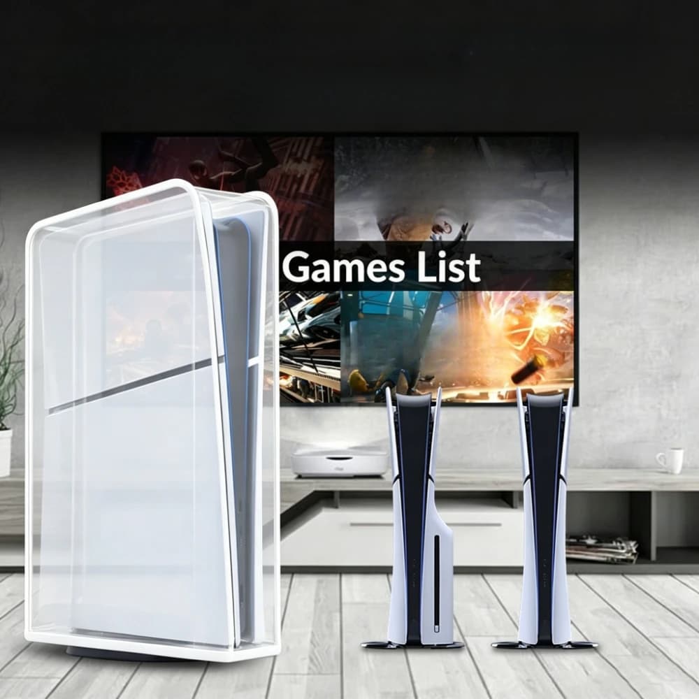 For PS5 Console Transparent DustProof Case Anti-Scratch Dust Cover Protective Vertical Cover For Playstation 5 Accessories