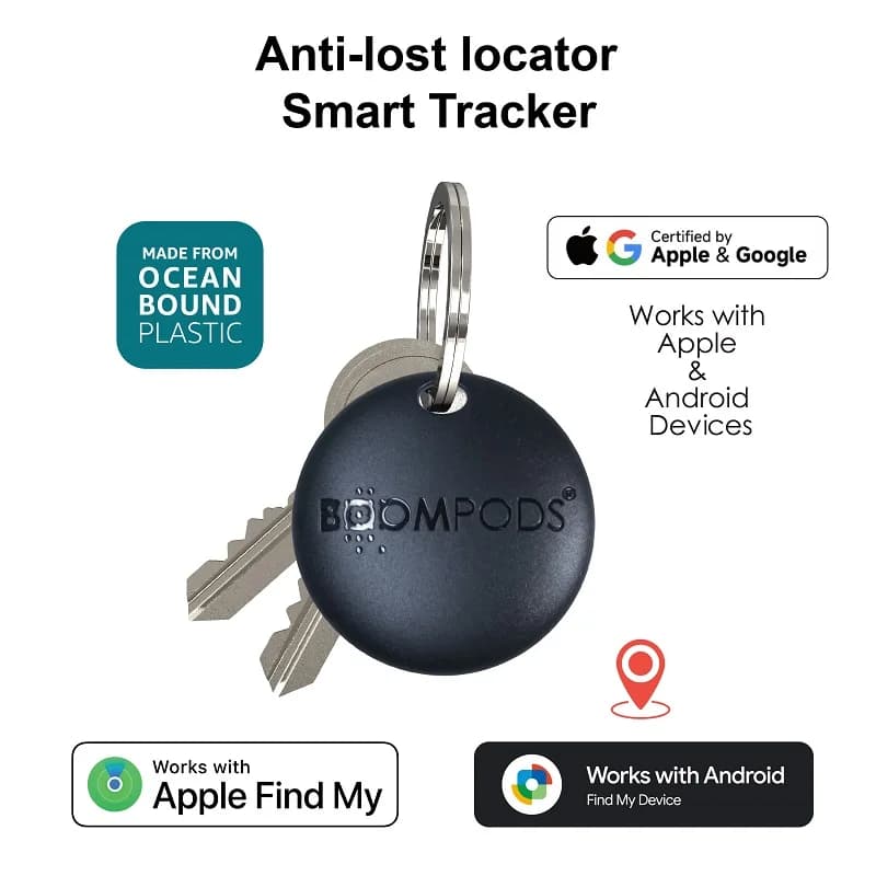 Localizzatore GPS intelligente Android Localizzatore Bluetooth Dispositivo anti-smarrimento Chiavi Pet Kids Airtag Finder Certificato da Apple e Google Dual-System