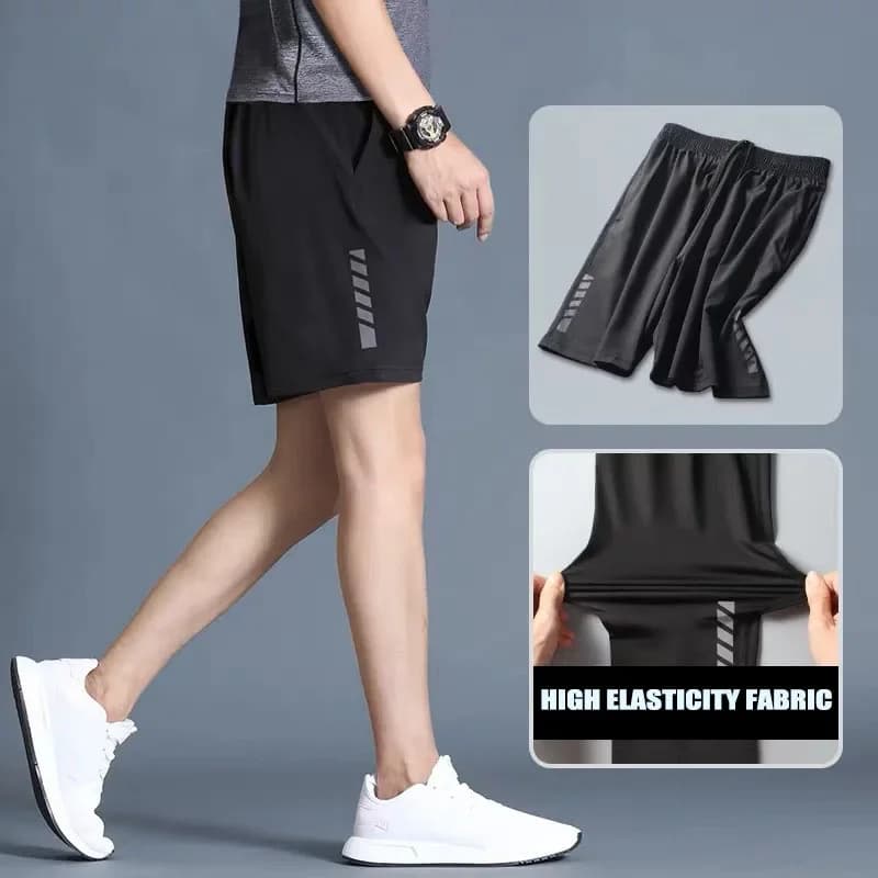 Pantaloncini da corsa larghi ad asciugatura rapida da uomo – Pantaloncini da palestra e basket a righe traspiranti per fitness, allenamento, sport