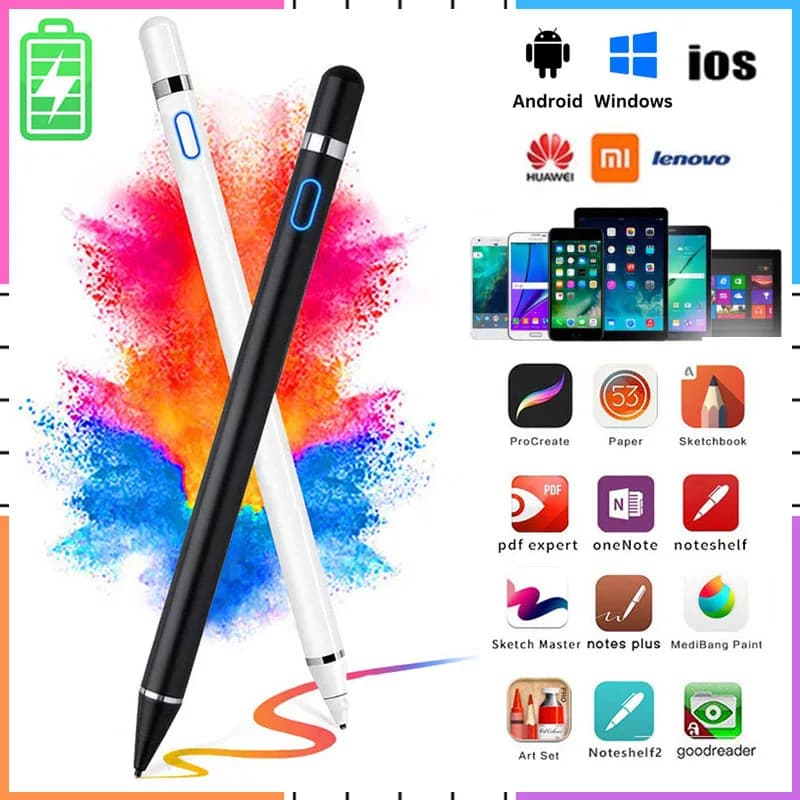 Penna touch screen universale attiva con stilo, tavoletta da disegno, matita digitale capacitiva intelligente mobile per Android e IOS