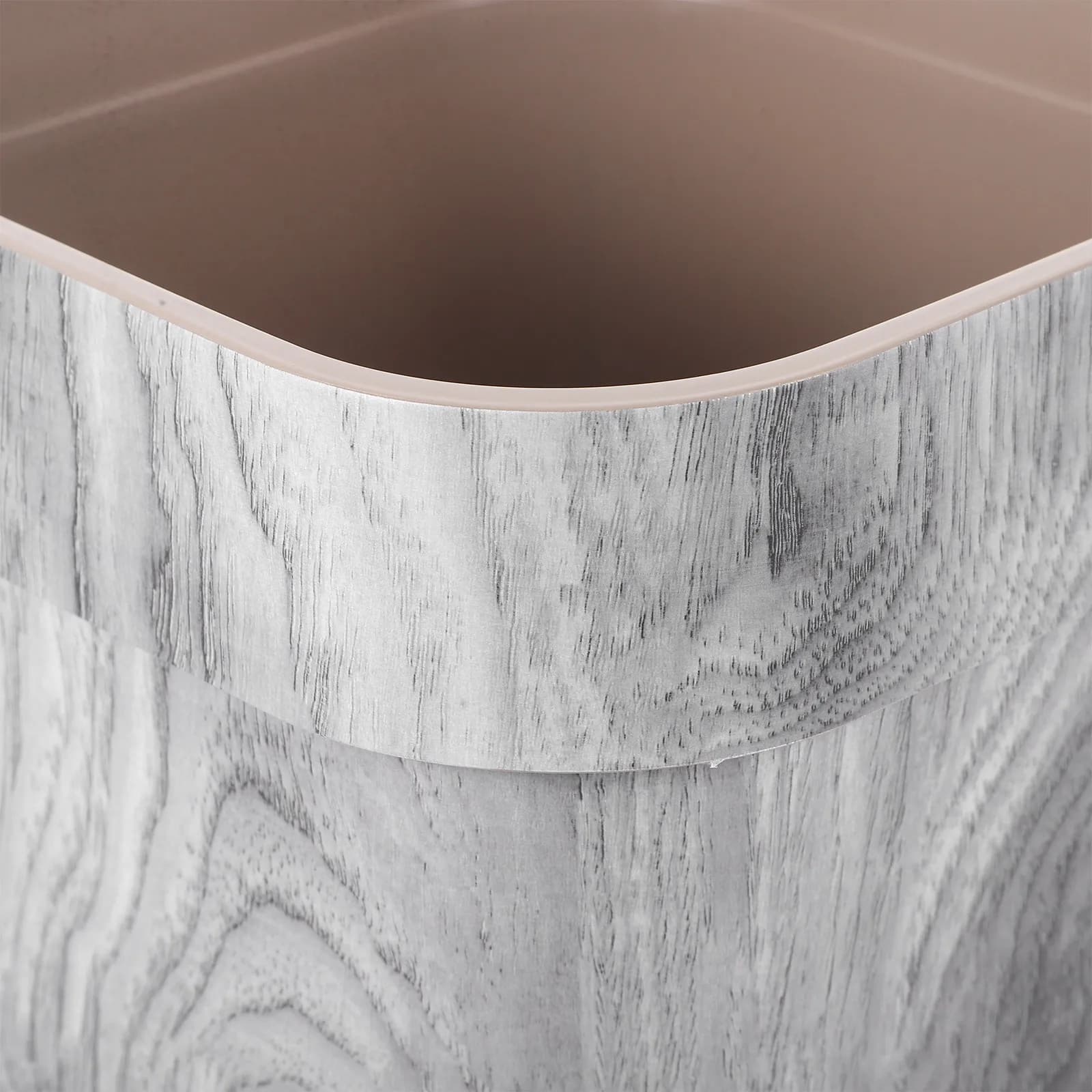 Cestino per Rifiuti con Effetto Legno per Casa, Camera da Letto, Cucina, Ufficio, Contenitore Decorativo per Immondizia