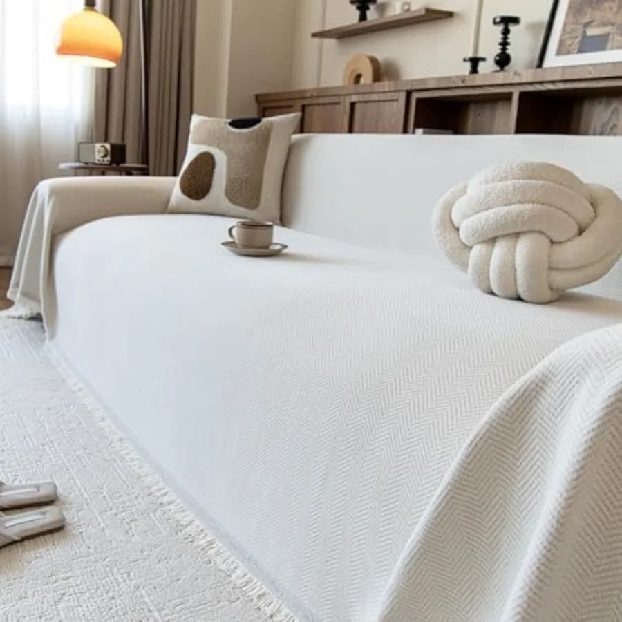 Copridivano per Cani a 2 Posti, Coperture Lavabili per Divano a L, Protezione per Divano Sezionale, Coperta Boho per Divano, Herrin