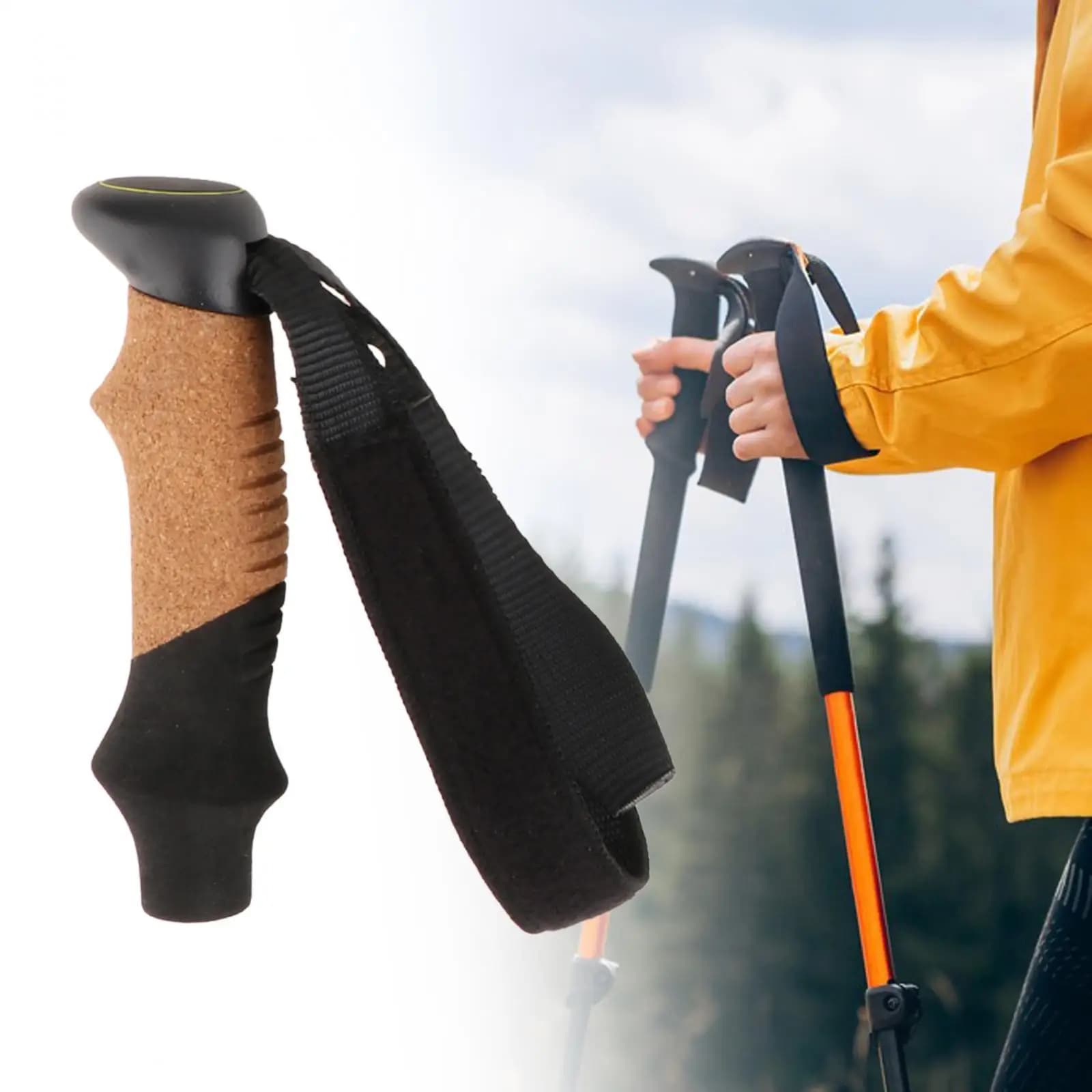 Replacement Handle for Trekking Stick, Lightweight Anti-Slip Converter for Hiking Sticks, for Travel & Children