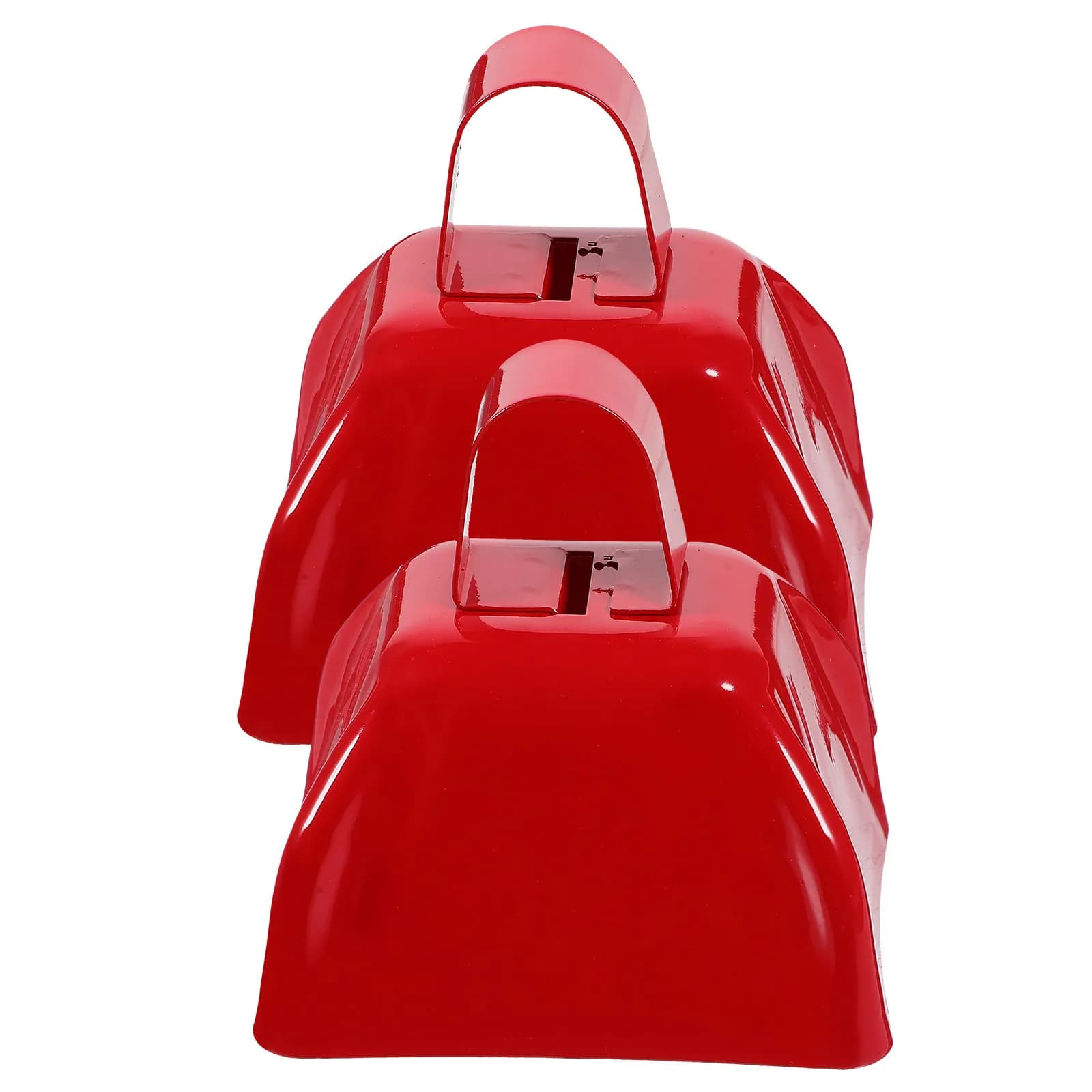 2 Pezzi Campanacci Metallici Quadrati, Suono Forte e Chiaro, Strumenti per il Rumore per Partite di Calcio ed Eventi Sportivi