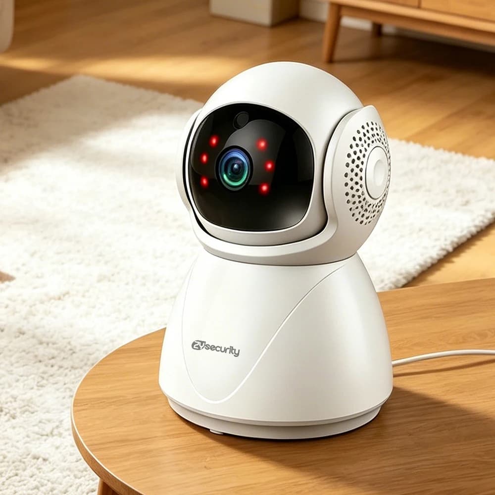 Telecamera di Sicurezza PTZ 4K 8MP per Interni, Pan/Tilt, Rilevamento e Tracciamento Umano, WiFi 2.4/5GHz + LAN, Ideale come Baby Monitor e Telecamera per Animali Domestici, CamHi