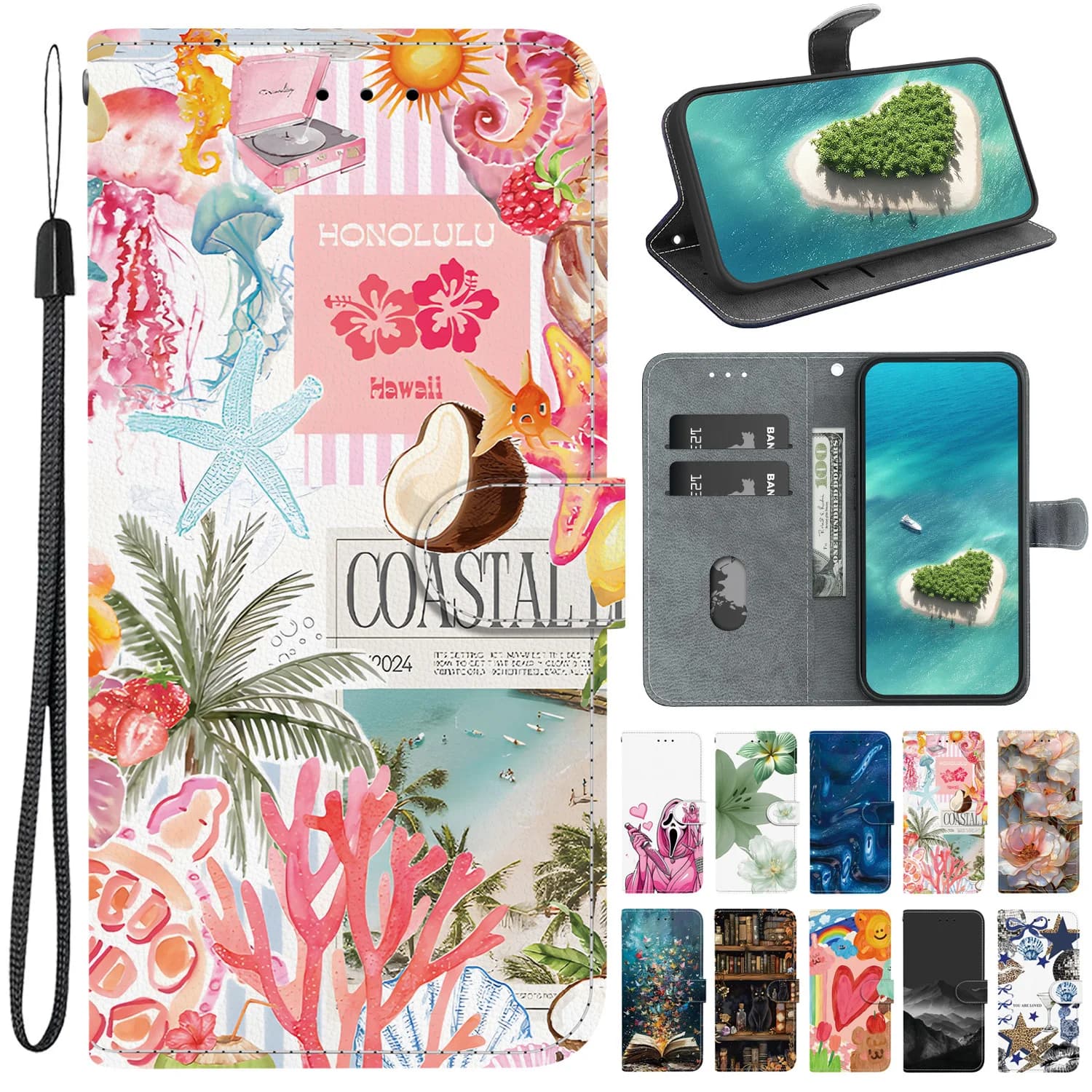 Stand Flip Wallet Case For Realme C67 C65 C100 4G C100i C75 C71 C61 C63 C55 C53 C51 C35 C21Y C25Y C11 2021 Leather Protect Cover