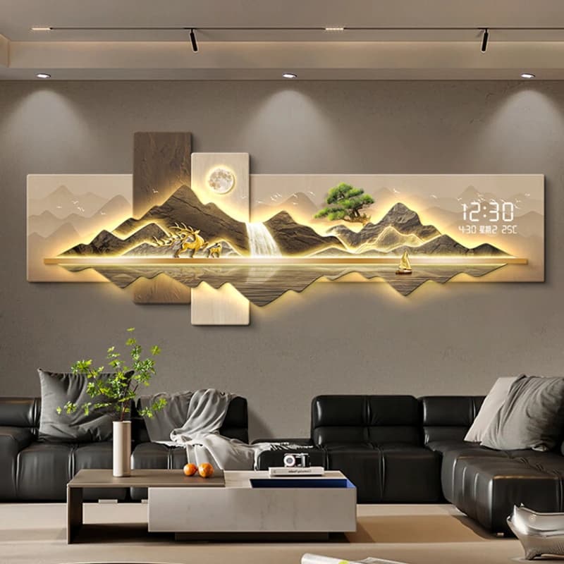 For luxury large room unique wall clock light office aesthetic home digital watch cute bathroom Reloj Pared Great home decorations