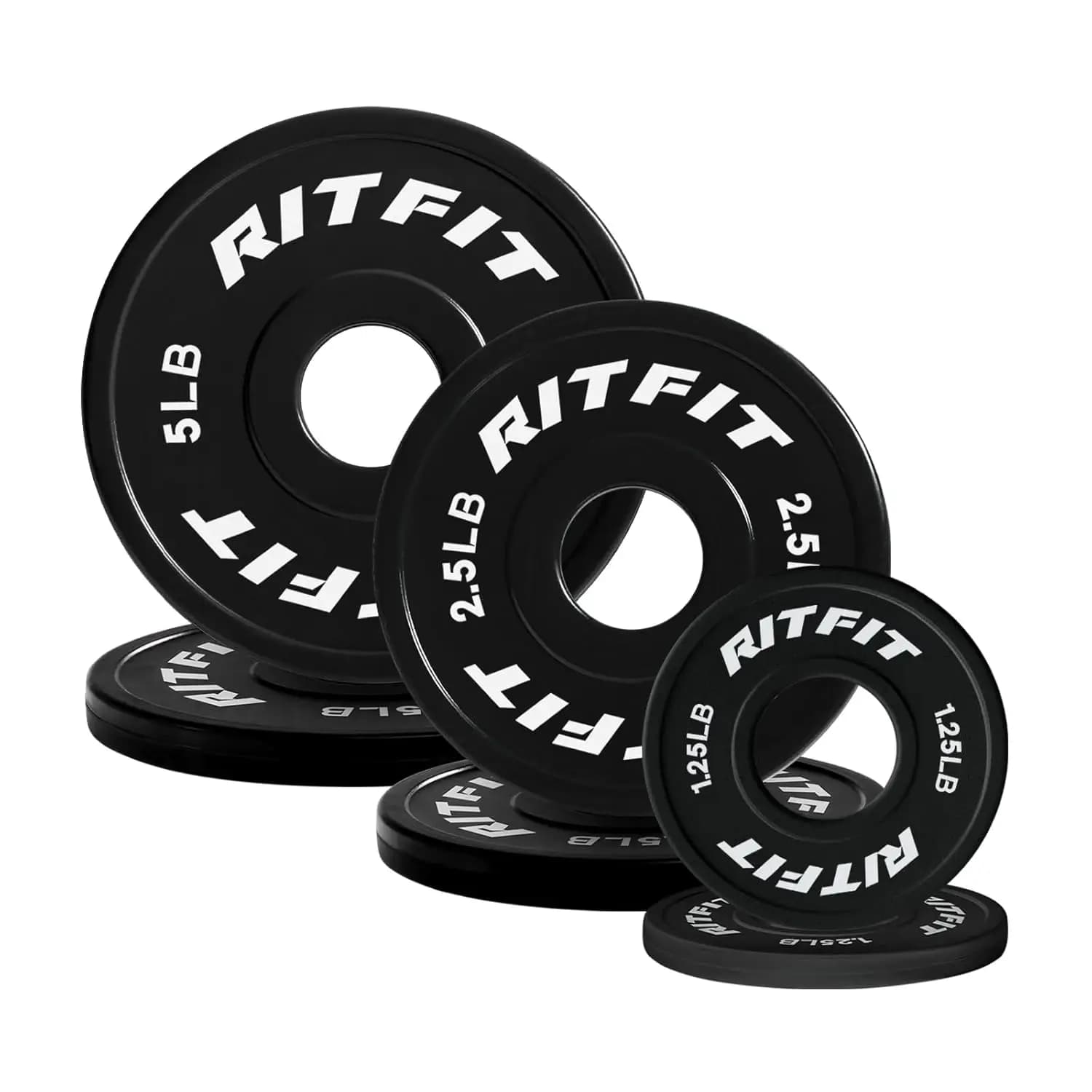 Fractioned Rubber Weight Plates, Colored Bumper Plates for Initial Strength Training and Progressive Overload, Customizable