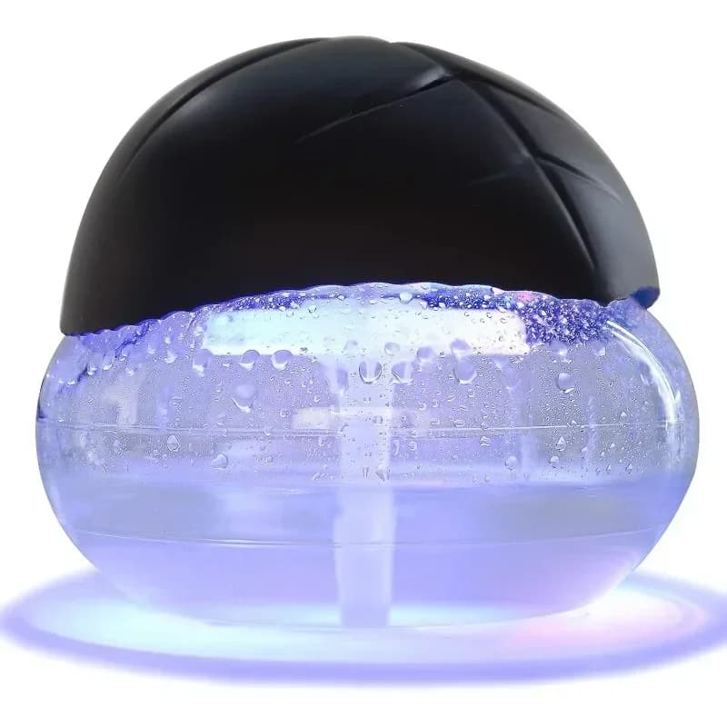 Rondella d'aria purificatore a base d'acqua AC220V, rivitalizzatore e deodorante, più fresca dell'aria con 7 colori LED per ambienti (nero)