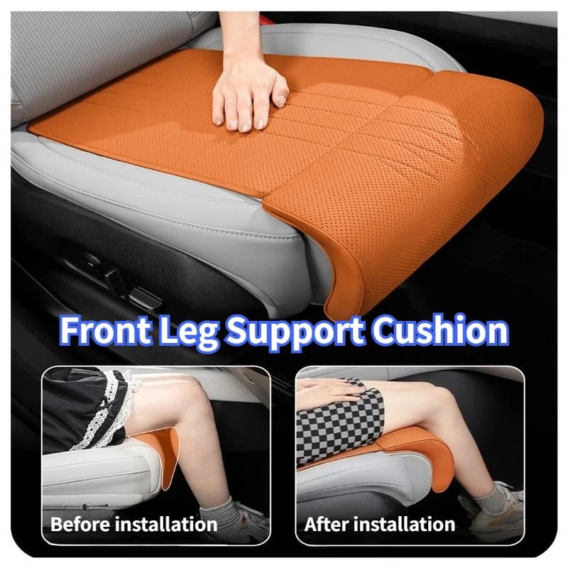 Coprisedile per auto con cuscino di supporto per prolunga per le gambe Poggiapiedi per cuscino per seggiolino auto traspirante universale per Tesla Model 3 YSX 2025