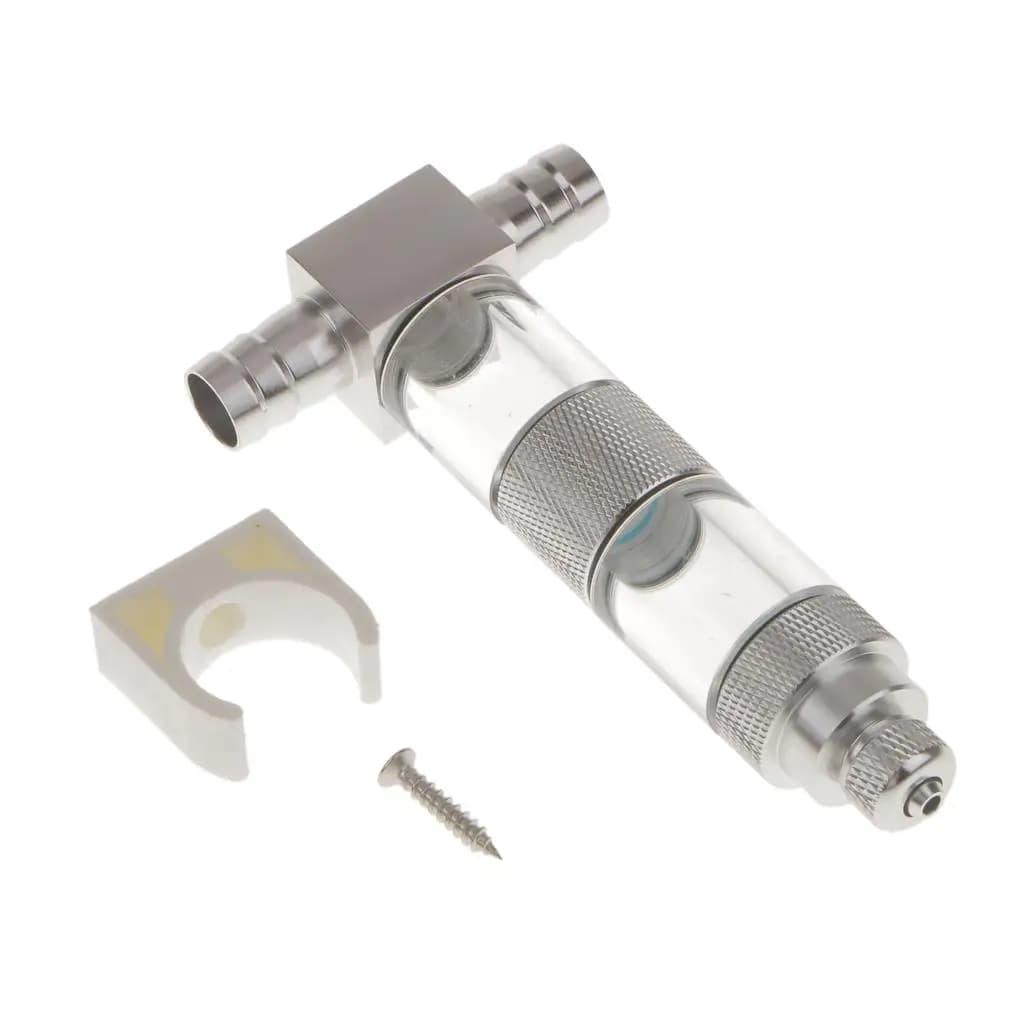 Tank Aquarium Plant Inline Co2 Atomiser Diffuser Bubble Counter Pipe 12/16