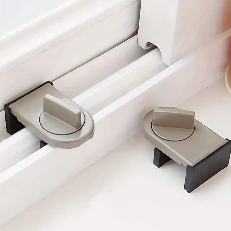 2PCS Bambino Bambino di Sicurezza Scorrevole Sash Stopper Cabinet Cinghie di Bloccaggio Porta Bambini di Sicurezza Antifurto Serratura Finestra Porte Scorrevoli Serratura