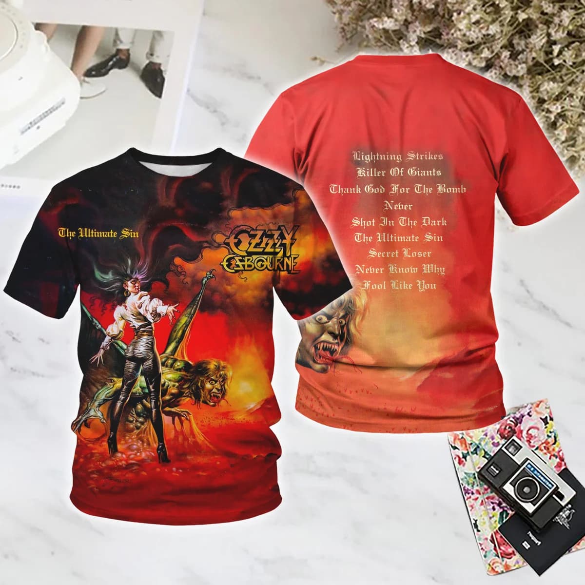 Rock Band OZZY OSBOURNE T-shirt stampata in 3D T-shirt moda donna uomo T-shirt Hip Hop Heavy Metal MOTO ad asciugatura rapida Top