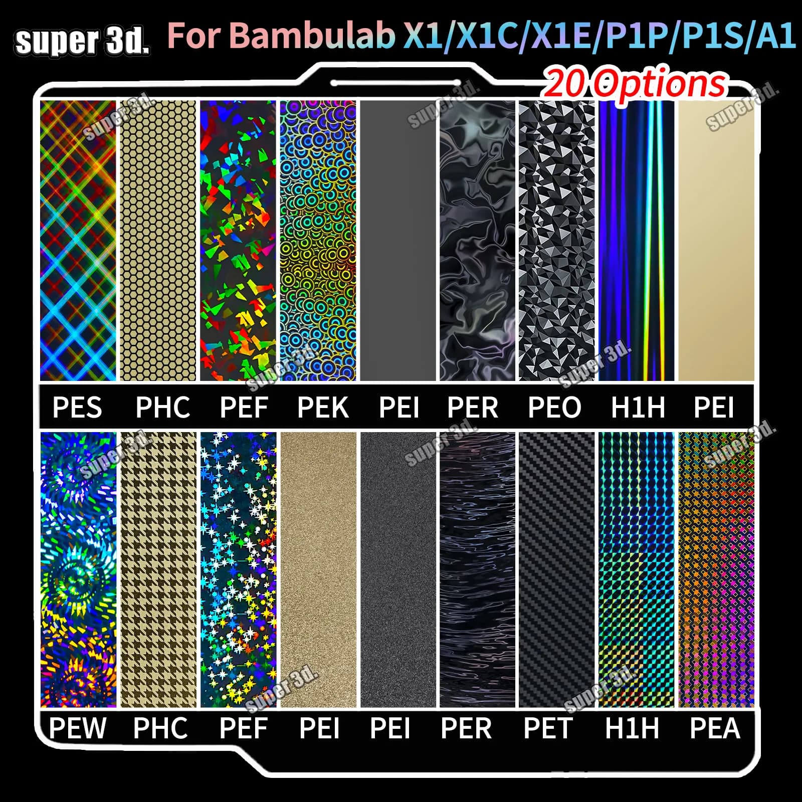 Bambulab Construction Plate 257x257 Steel Sheet for Spring Peo Peo Sheet A1 X1C P1S Bambu lab Thermal Bed Printer 3D Bamboo Lab H1H Plate