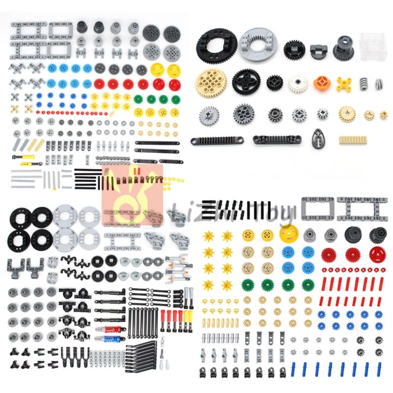 MOC Mattoni Tecnologia Building Blocks Ammortizzatore Spille Asse Connettore Frizione Giradischi Gear Rack Sterzo per auto Mindstorms Giocattolo